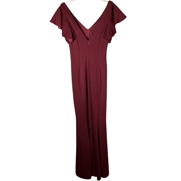 Ed Young Burgundy Long Evening Gown Size XS - Picture 2 of 2